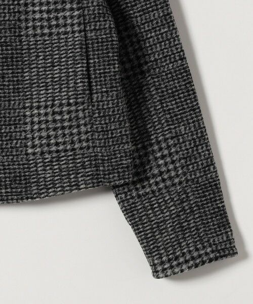 SHIPS / シップス ノーカラージャケット | quaranciel: ボンディング チェック ノーカラー ショート ジャケット | 詳細13