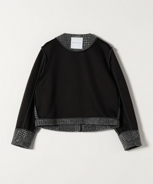 SHIPS / シップス ノーカラージャケット | quaranciel: ボンディング チェック ノーカラー ショート ジャケット | 詳細17