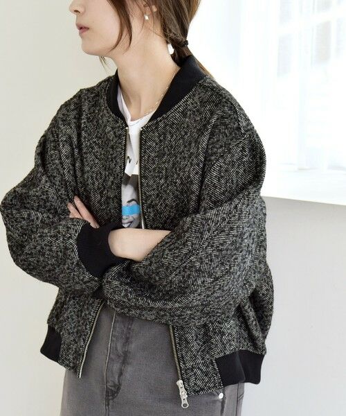 SHIPS / シップス ブルゾン | quaranciel: ツイード ダブル ジップ ブルゾン | 詳細6