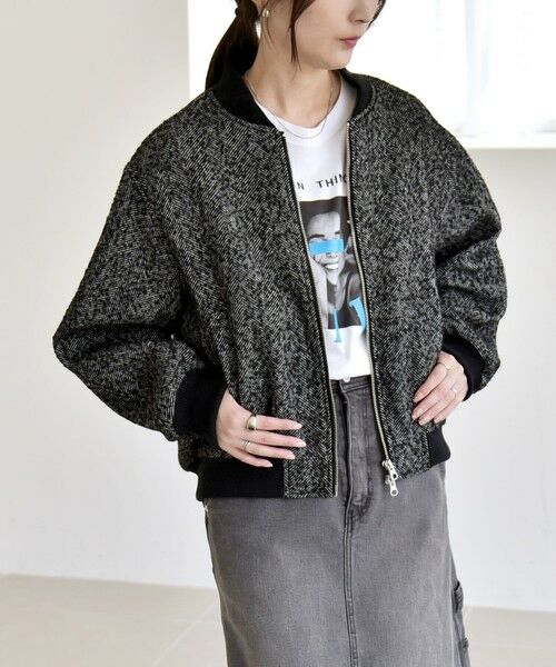 SHIPS / シップス ブルゾン | quaranciel: ツイード ダブル ジップ ブルゾン | 詳細7