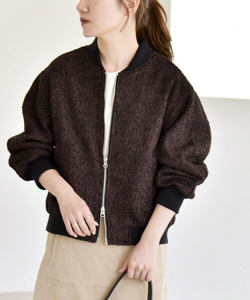 SHIPS / シップス ブルゾン | quaranciel: ツイード ダブル ジップ ブルゾン | 詳細20