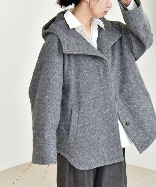 SHIPS / シップス その他アウター | quaranciel: スタンドカラー フーデット ミディ コート | 詳細9