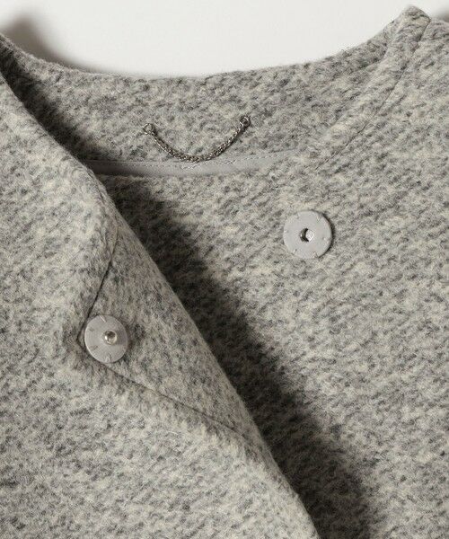 SHIPS / シップス その他アウター | quaranciel: スライバー ウール ミックス ノーカラー ケープ ハーフ コート | 詳細21