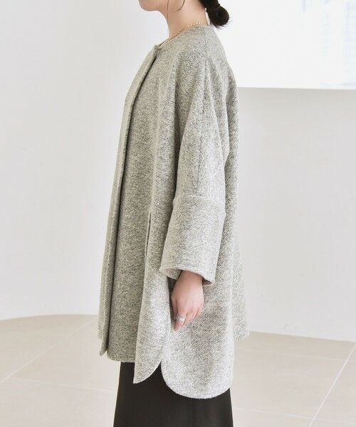 SHIPS / シップス その他アウター | quaranciel: スライバー ウール ミックス ノーカラー ケープ ハーフ コート | 詳細29