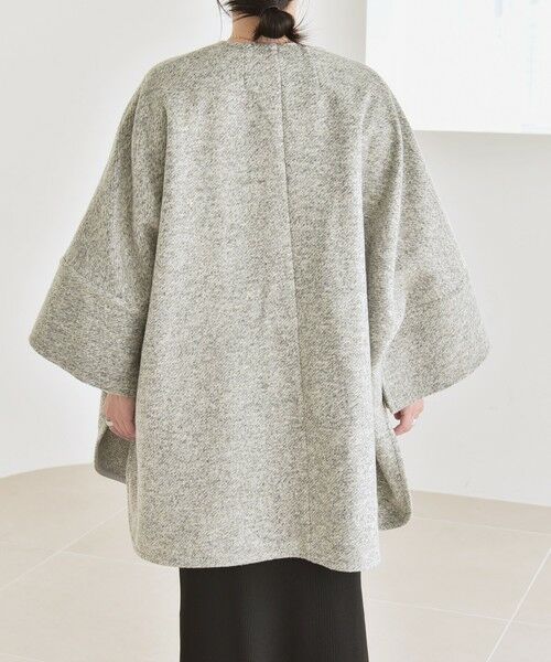 SHIPS / シップス その他アウター | quaranciel: スライバー ウール ミックス ノーカラー ケープ ハーフ コート | 詳細30