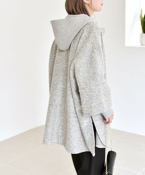 SHIPS / シップス その他アウター | quaranciel: スライバー ウール ミックス ノーカラー ケープ ハーフ コート | 詳細6