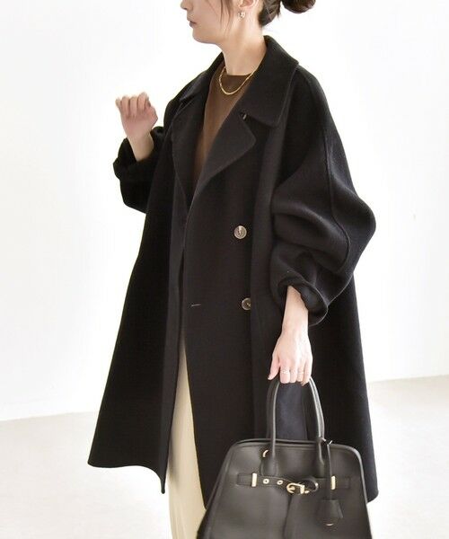 SHIPS / シップス その他アウター | 《追加予約》quaranciel: リバー スタンド & テーラード ダブルブレスト Aライン コート | 詳細4