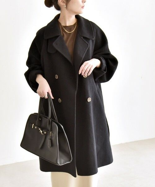 SHIPS / シップス その他アウター | 《追加予約》quaranciel: リバー スタンド & テーラード ダブルブレスト Aライン コート | 詳細9