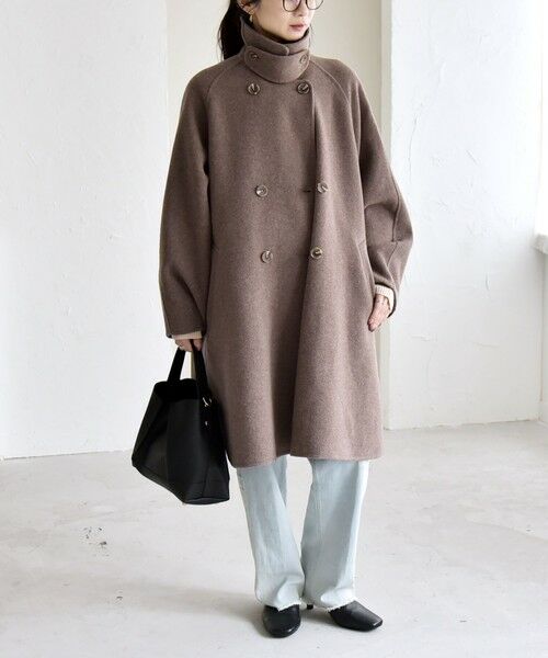 SHIPS / シップス その他アウター | 《追加予約》quaranciel: リバー スタンド & テーラード ダブルブレスト Aライン コート | 詳細18