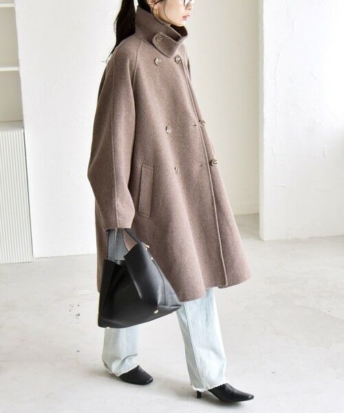 SHIPS / シップス その他アウター | 《追加予約》quaranciel: リバー スタンド & テーラード ダブルブレスト Aライン コート | 詳細20