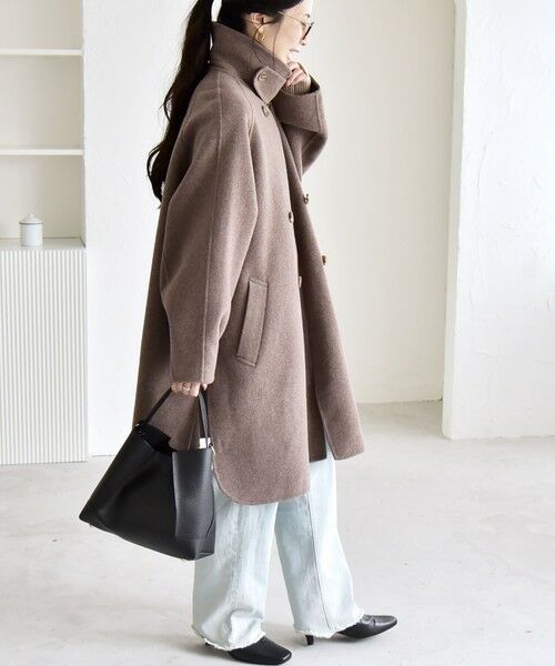 SHIPS / シップス その他アウター | 《追加予約》quaranciel: リバー スタンド & テーラード ダブルブレスト Aライン コート | 詳細23