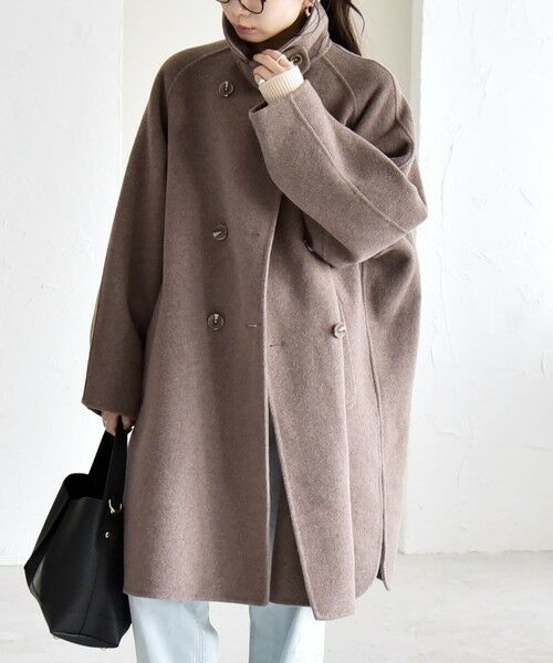 SHIPS / シップス その他アウター | 《追加予約》quaranciel: リバー スタンド & テーラード ダブルブレスト Aライン コート | 詳細27