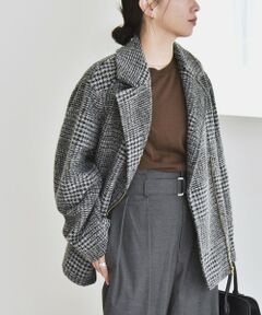 SHIPS / シップス その他アウター | quaranciel: ボンディング チェック ライダース コート