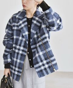 SHIPS / シップス その他アウター | quaranciel: ボンディング チェック ライダース コート