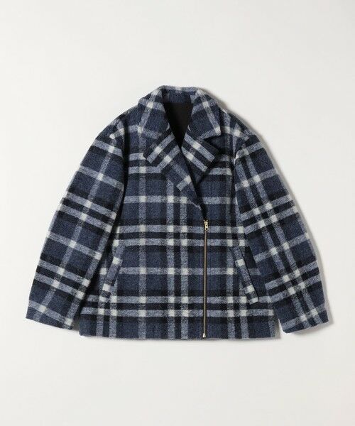 SHIPS / シップス その他アウター | quaranciel: ボンディング チェック ライダース コート | 詳細23