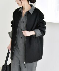 SHIPS / シップス その他アウター | quaranciel: ノーカラー パイピング ジップ コート