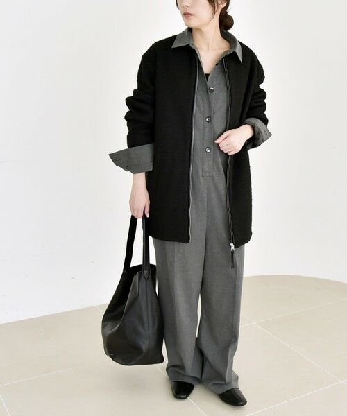 SHIPS / シップス その他アウター | quaranciel: ノーカラー パイピング ジップ コート | 詳細1