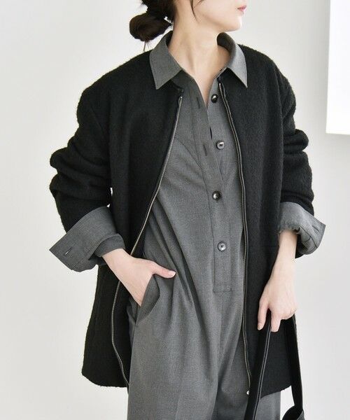 SHIPS / シップス その他アウター | quaranciel: ノーカラー パイピング ジップ コート | 詳細3