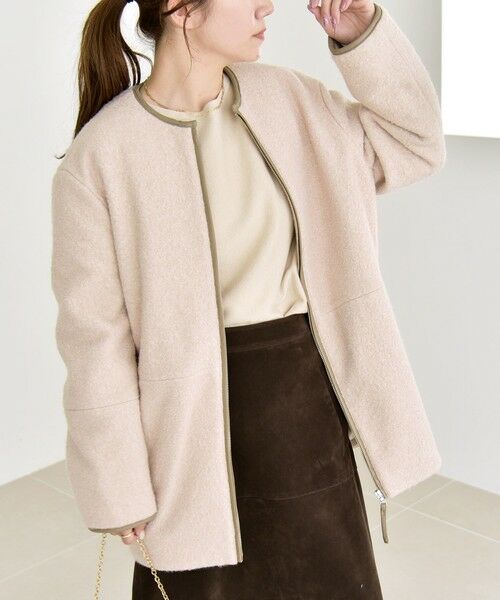 SHIPS / シップス その他アウター | quaranciel: ノーカラー パイピング ジップ コート | 詳細13