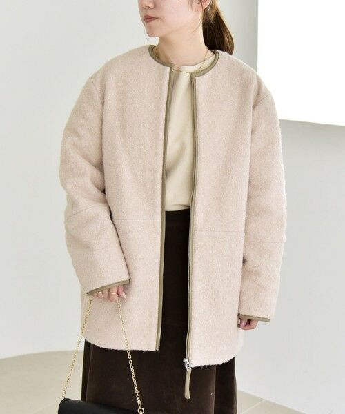 SHIPS / シップス その他アウター | quaranciel: ノーカラー パイピング ジップ コート | 詳細19