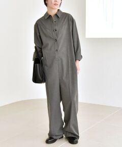 SHIPS / シップス サロペット・オールインワン | quaranciel:〈洗濯機可能〉レギュラーカラー ジャンプスーツ