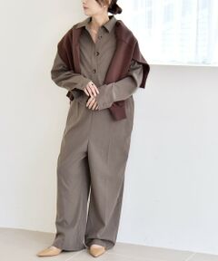 SHIPS / シップス サロペット・オールインワン | quaranciel:〈洗濯機可能〉レギュラーカラー ジャンプスーツ