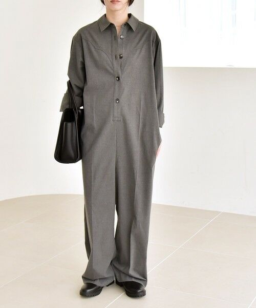 SHIPS / シップス サロペット・オールインワン | quaranciel:〈洗濯機可能〉レギュラーカラー ジャンプスーツ | 詳細1