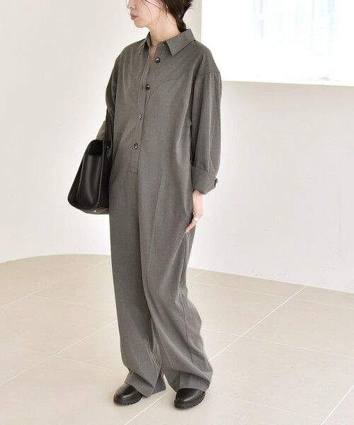 SHIPS / シップス サロペット・オールインワン | quaranciel:〈洗濯機可能〉レギュラーカラー ジャンプスーツ | 詳細2