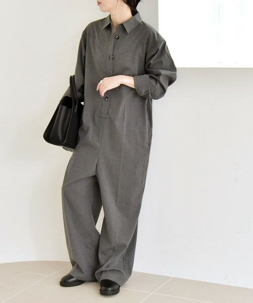 SHIPS / シップス サロペット・オールインワン | quaranciel:〈洗濯機可能〉レギュラーカラー ジャンプスーツ | 詳細4