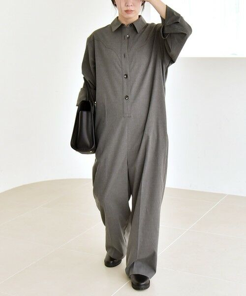 SHIPS / シップス サロペット・オールインワン | quaranciel:〈洗濯機可能〉レギュラーカラー ジャンプスーツ | 詳細6