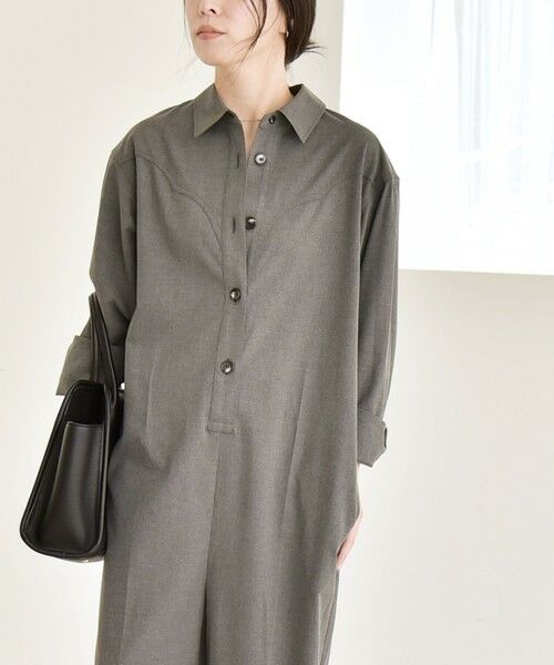 SHIPS / シップス サロペット・オールインワン | quaranciel:〈洗濯機可能〉レギュラーカラー ジャンプスーツ | 詳細7