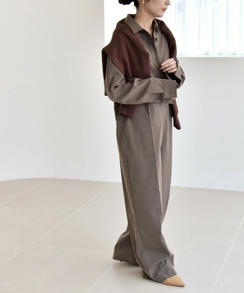 SHIPS / シップス サロペット・オールインワン | quaranciel:〈洗濯機可能〉レギュラーカラー ジャンプスーツ | 詳細19