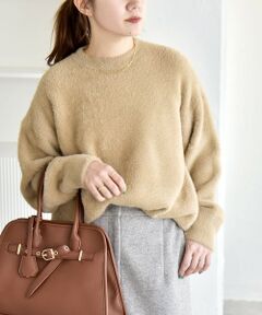 SHIPS / シップス ニット・セーター | quaranciel:〈手洗い可能〉ファーライク クルーネック ニット プルオーバー