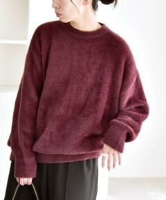 SHIPS / シップス ニット・セーター | quaranciel:〈手洗い可能〉ファーライク クルーネック ニット プルオーバー