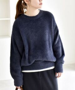 SHIPS / シップス ニット・セーター | quaranciel:〈手洗い可能〉ファーライク クルーネック ニット プルオーバー