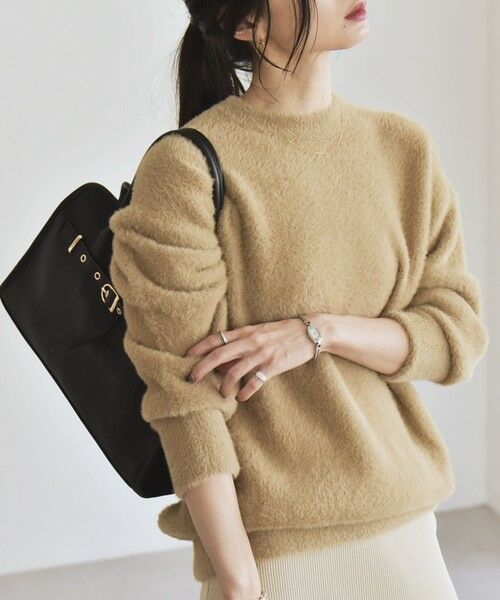 SHIPS / シップス ニット・セーター | quaranciel:〈手洗い可能〉ファーライク クルーネック ニット プルオーバー | 詳細12