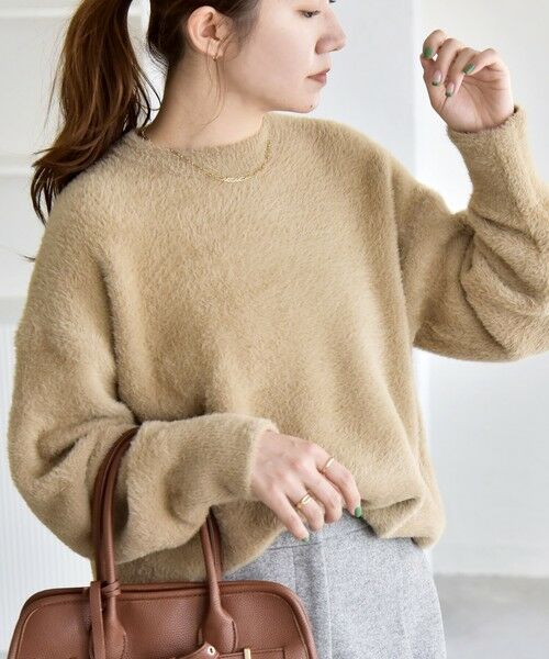 SHIPS / シップス ニット・セーター | quaranciel:〈手洗い可能〉ファーライク クルーネック ニット プルオーバー | 詳細3