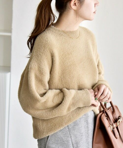 SHIPS / シップス ニット・セーター | quaranciel:〈手洗い可能〉ファーライク クルーネック ニット プルオーバー | 詳細4