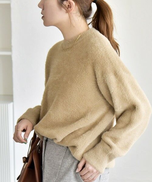 SHIPS / シップス ニット・セーター | quaranciel:〈手洗い可能〉ファーライク クルーネック ニット プルオーバー | 詳細6