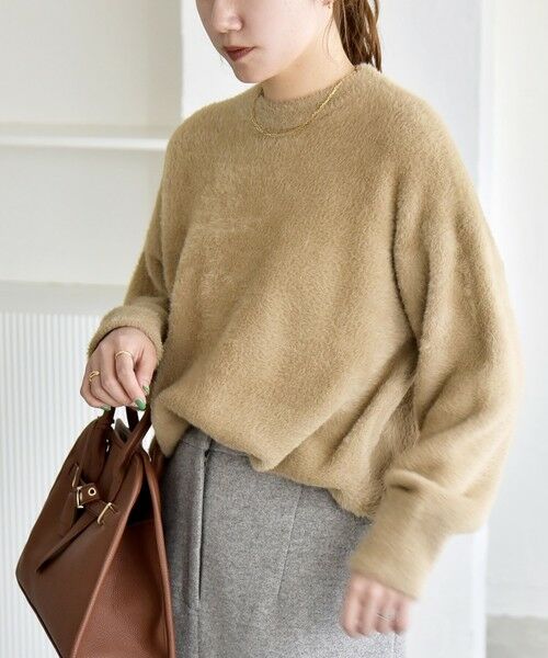 SHIPS / シップス ニット・セーター | quaranciel:〈手洗い可能〉ファーライク クルーネック ニット プルオーバー | 詳細7