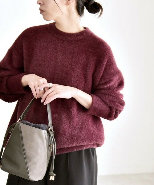 SHIPS / シップス ニット・セーター | quaranciel:〈手洗い可能〉ファーライク クルーネック ニット プルオーバー | 詳細28