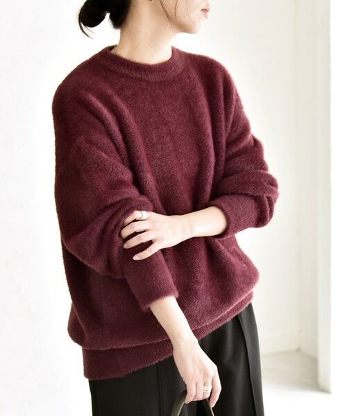 SHIPS / シップス ニット・セーター | quaranciel:〈手洗い可能〉ファーライク クルーネック ニット プルオーバー | 詳細29