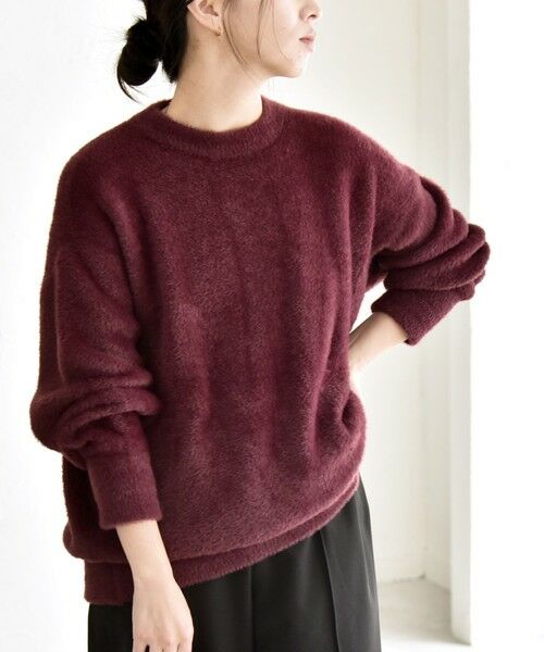 SHIPS / シップス ニット・セーター | quaranciel:〈手洗い可能〉ファーライク クルーネック ニット プルオーバー | 詳細30