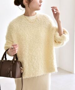 SHIPS / シップス ニット・セーター | quaranciel:〈手洗い可能〉ネップツイード クルーネック コンパクト ニット