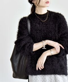 SHIPS / シップス ニット・セーター | quaranciel:〈手洗い可能〉ネップツイード クルーネック コンパクト ニット