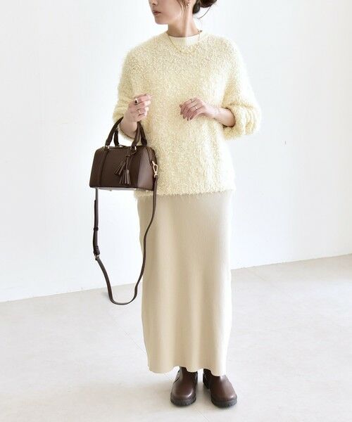 SHIPS / シップス ニット・セーター | quaranciel:〈手洗い可能〉ネップツイード クルーネック コンパクト ニット | 詳細1