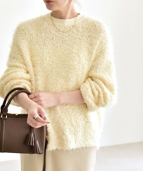 SHIPS / シップス ニット・セーター | quaranciel:〈手洗い可能〉ネップツイード クルーネック コンパクト ニット | 詳細4