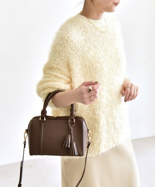 SHIPS / シップス ニット・セーター | quaranciel:〈手洗い可能〉ネップツイード クルーネック コンパクト ニット | 詳細7