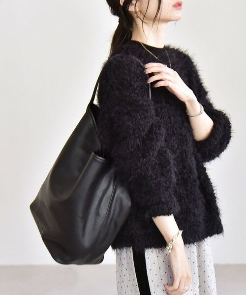 SHIPS / シップス ニット・セーター | quaranciel:〈手洗い可能〉ネップツイード クルーネック コンパクト ニット | 詳細15