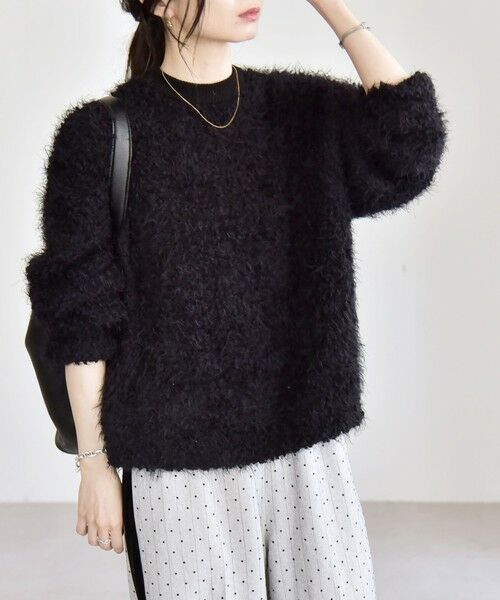 SHIPS / シップス ニット・セーター | quaranciel:〈手洗い可能〉ネップツイード クルーネック コンパクト ニット | 詳細18